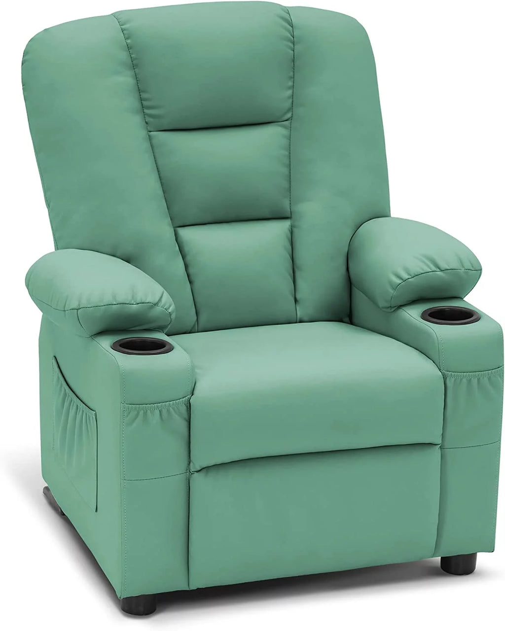Faux Leather Recliner Chair with Cup Holders (Violet) B944