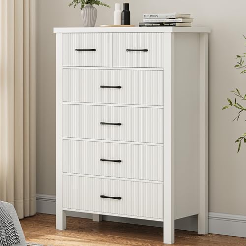 Natural Oak 6 Drawer Wood Dresser T413