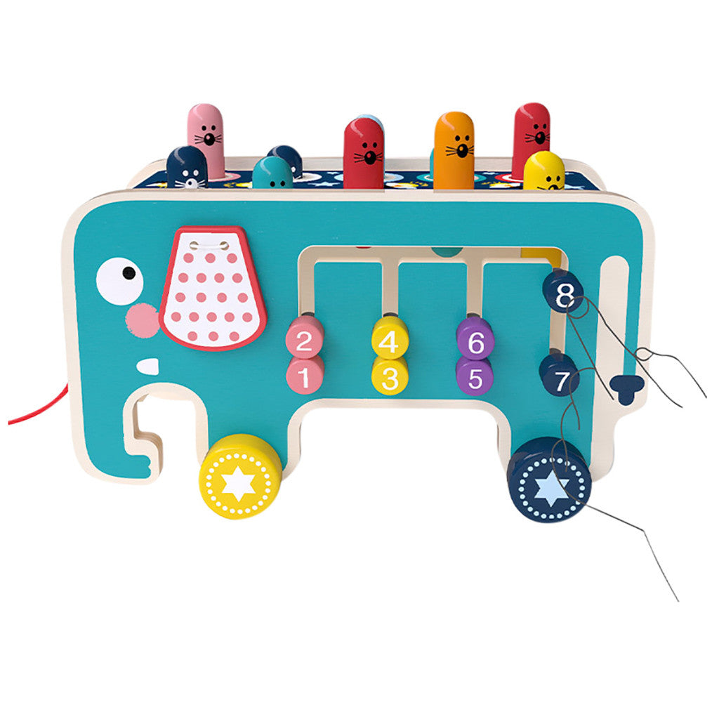 Colourful Wooden Whack-A- Game Early Educational Toys Two Hammers A7229