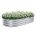 Galvanized Oval Metal Raised Garden Bed, 4x2x1ft L4942