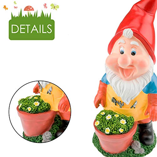 11 Inches Polyresin Garden Gnome Statue B28492