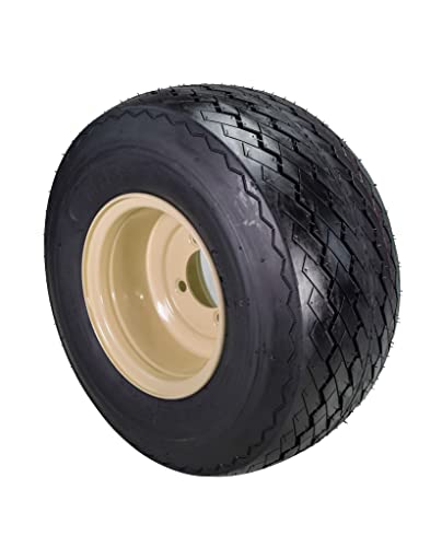 Set of 4 Beige 18x8.5-8 Golf Cart Wheels and Tires Combo G33334