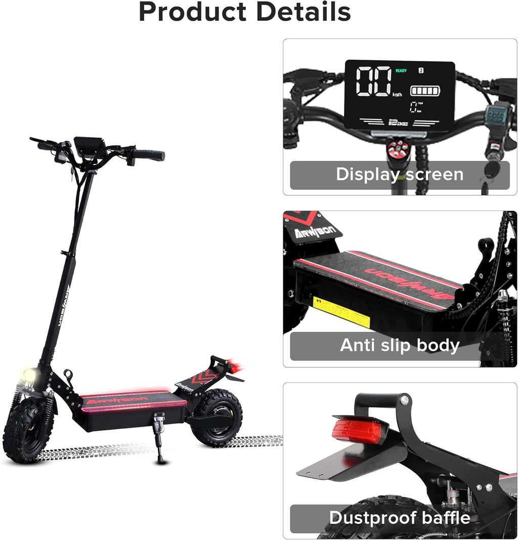 2500W 11 inch Pneumatic Tire Foldable Electric Scooter S422917