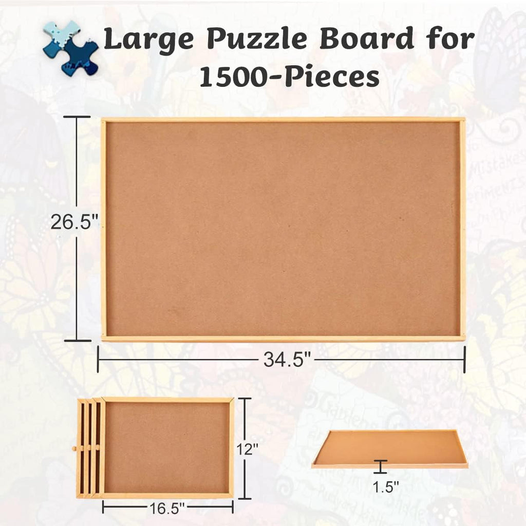 1500 Piece Puzzle Board with 4 Storage Drawers Z448