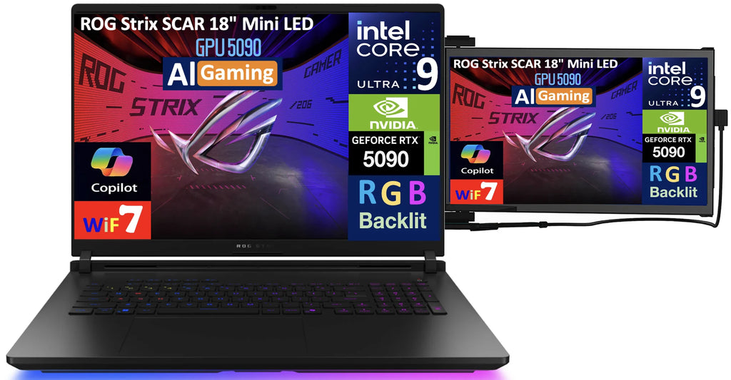 18in 240Hz Mini LED WQXGA Gaming Laptop with Intel Ultra 9 275HX, NVIDIA GeForce RTX 5090 24GB, 32GB DDR5, 8TB PCIe SSD, Win 11 Pro Y94838