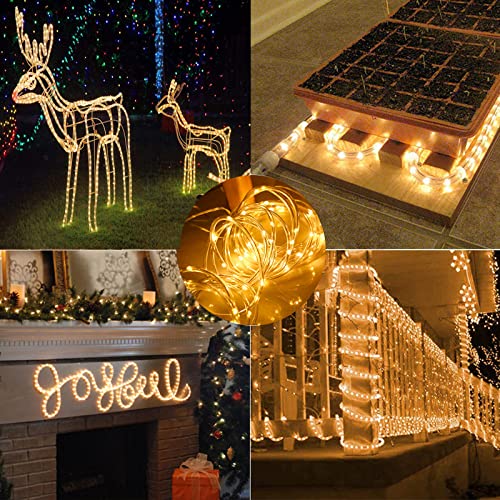 39FT 100LED Outdoor String Lights Clear PVC Tube Fairy Lights H65229
