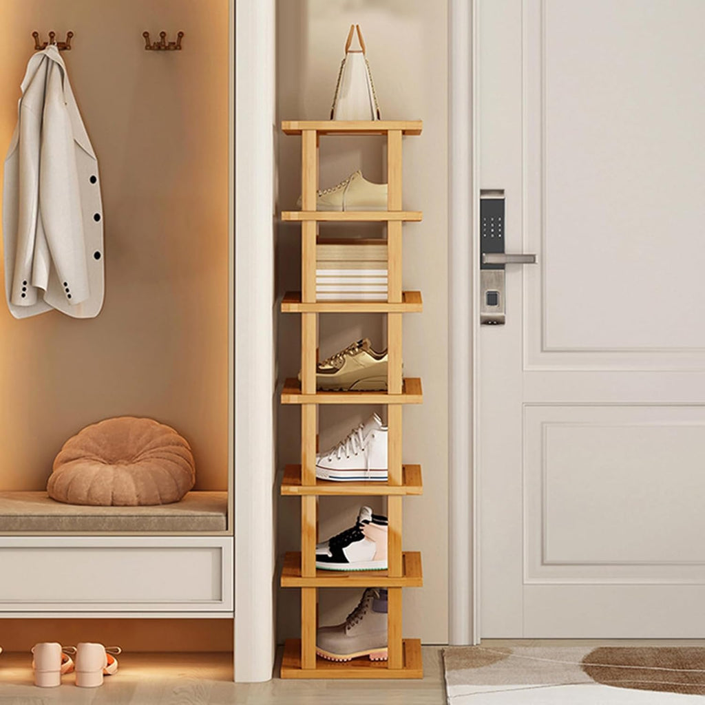 Bamboo 7-Tier Shoe Rack Storage Organizer Shelf W421518