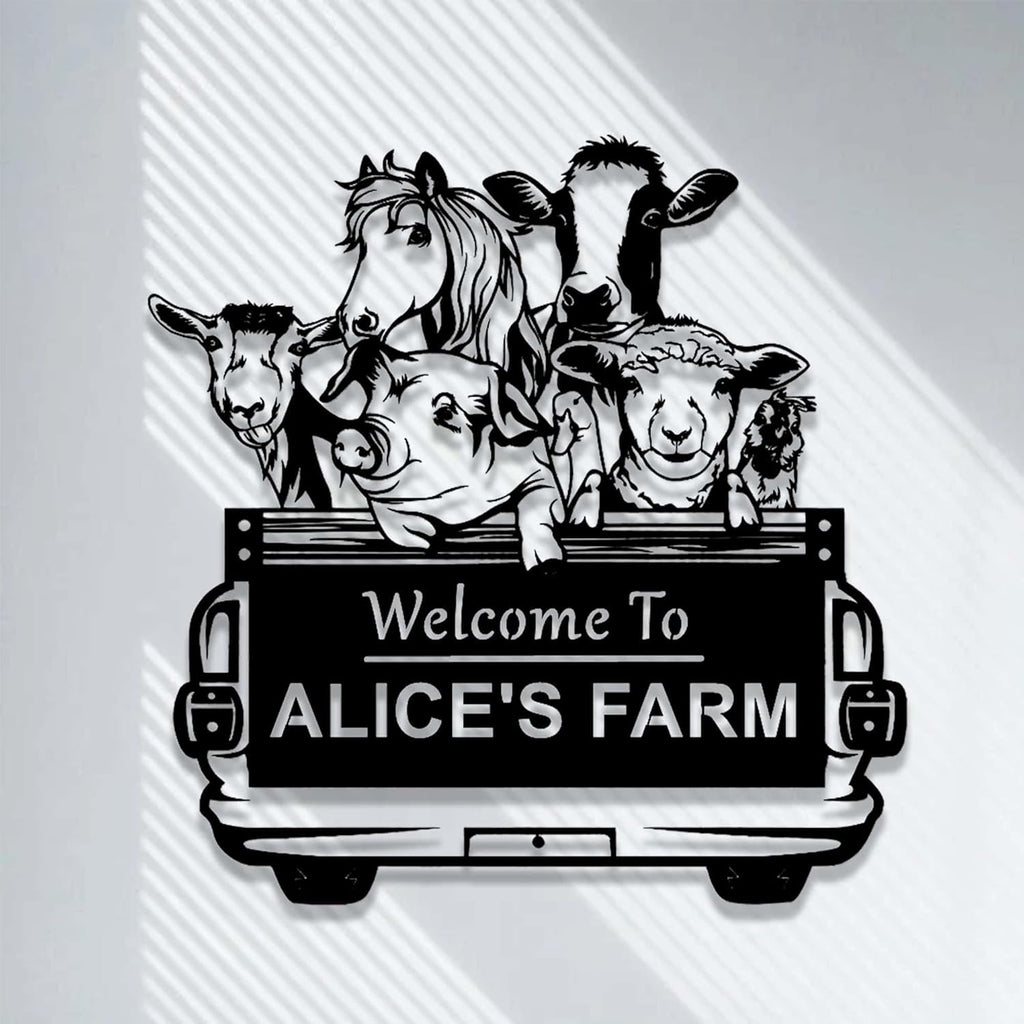 Farm Animals Metal Sign F2497