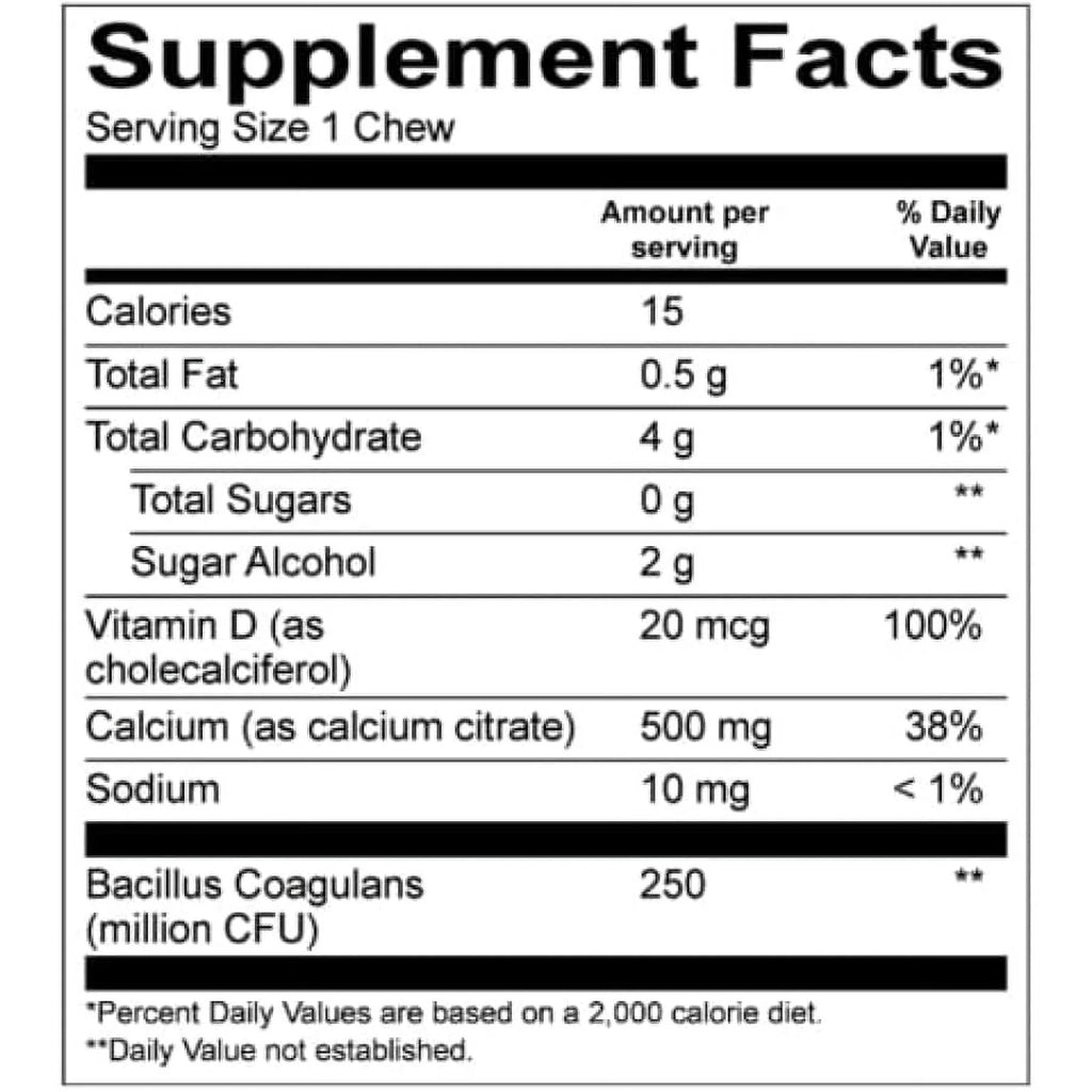 Chewable Vitamin Pack with Iron and Calcium Citrate D642