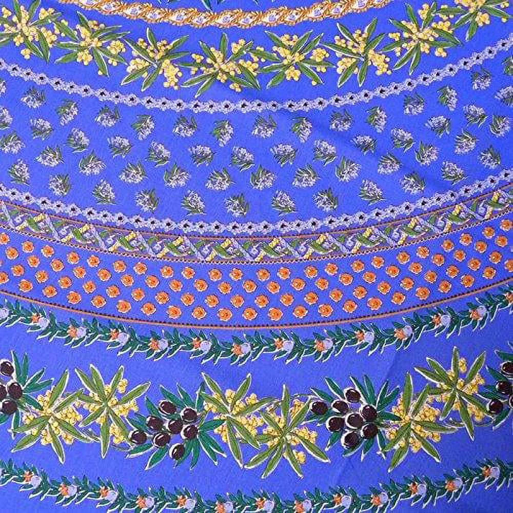 Blue Coated Cotton Tablecloth 60 Inches x 84 Inches M6549