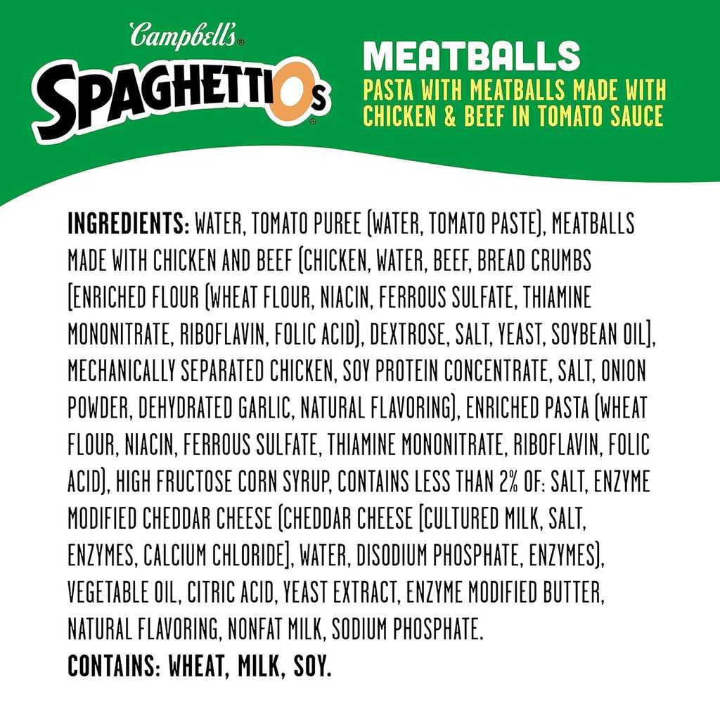 22.2 oz Canned Pasta with Meatballs (Pack of 12) G42117