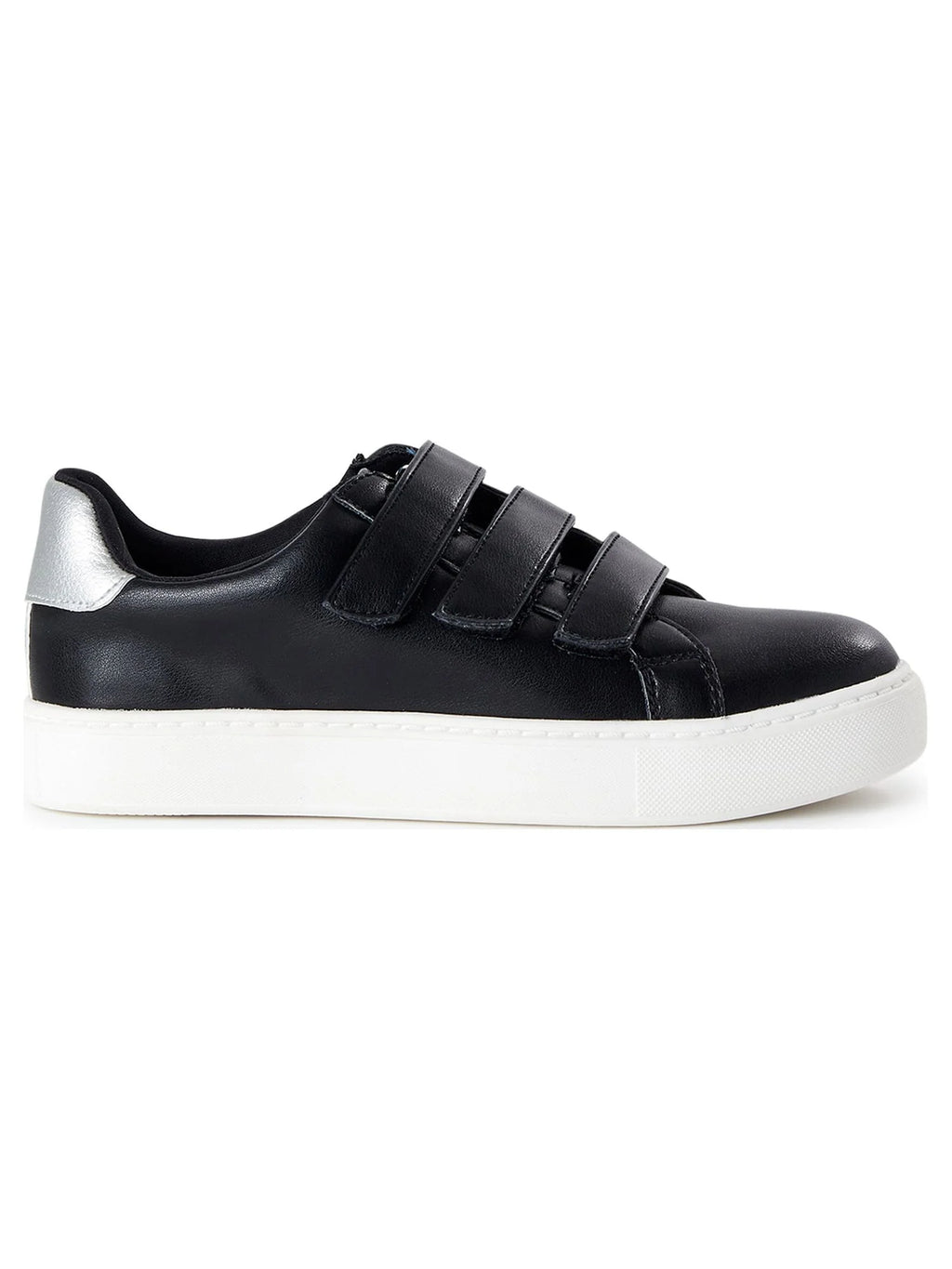 Women's Three Strap Velcro Fashion Sneaker E70575