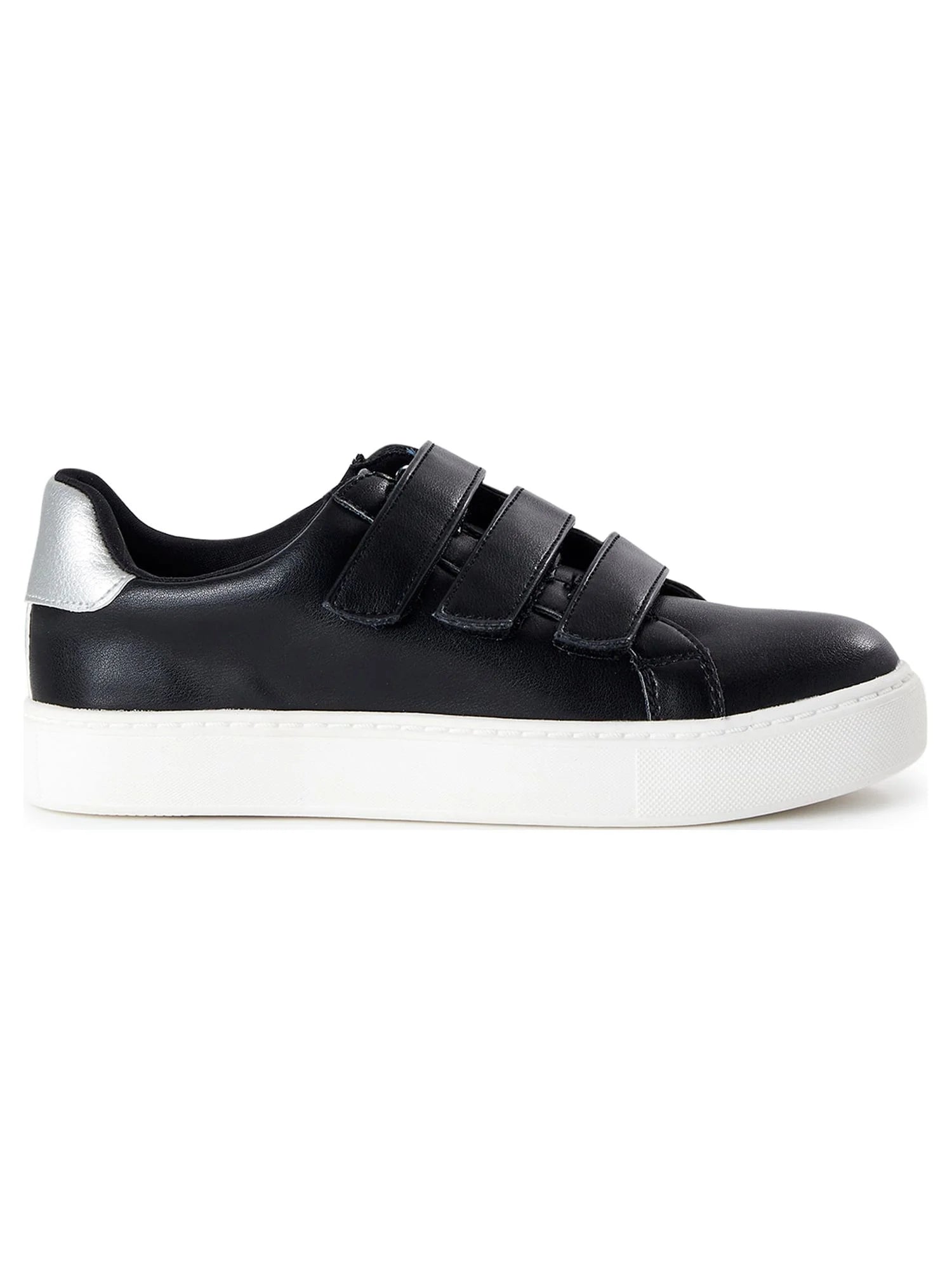 Women's Three Strap Velcro Fashion Sneaker E70575