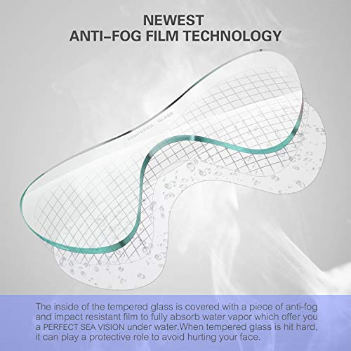 Anti-Fog Tempered Glass Snorkel Mask Set A6074