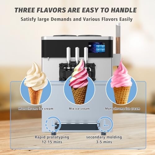 3 Flavors 110V Soft Serve Ice Cream Machine D84230