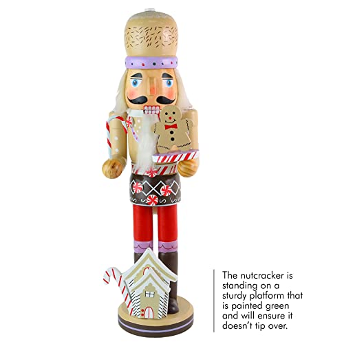 14" Wooden Gingerbread Chef Nutcracker B6434
