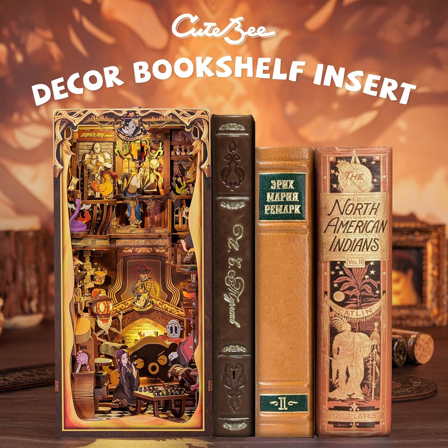 Book Nook Kit - DIY Miniature House Dollhouse Kit with LED Light R27499