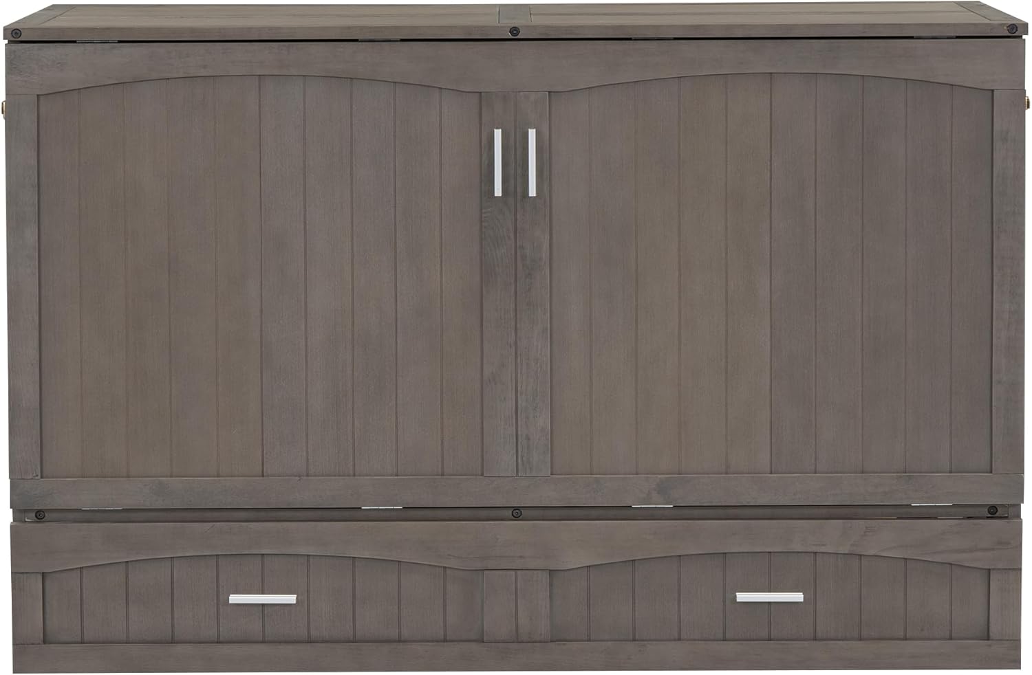 Queen Murphy Bed Cabinet with Drawer and Charging Station M633