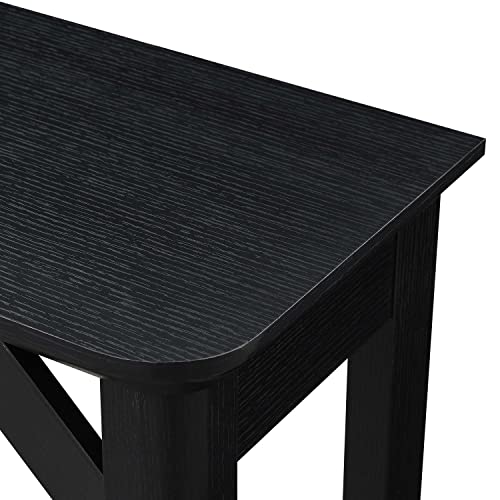 White Hall Table with Shelf B186