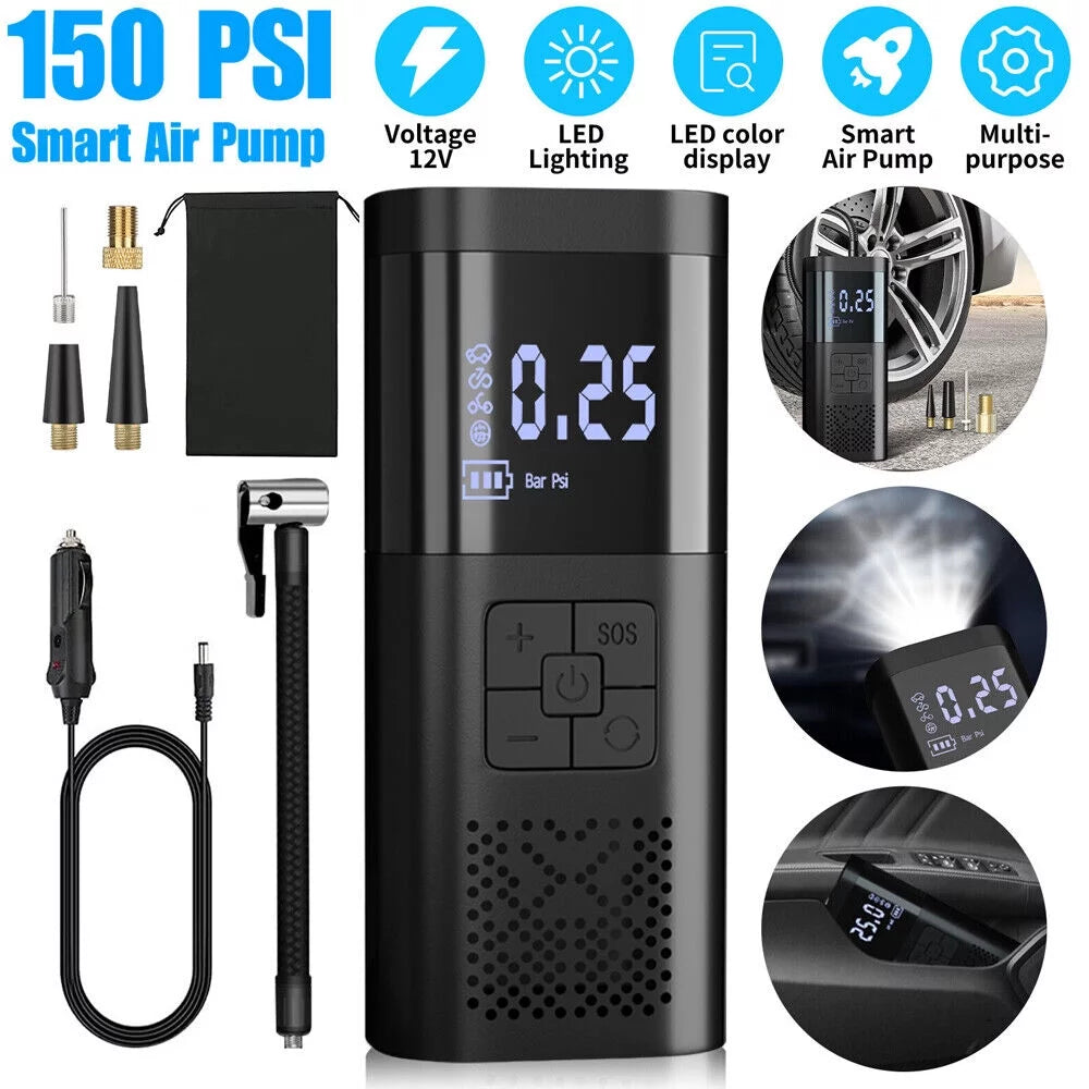 Portable 150PSI Digital Electric Tire Inflator Air Pump W30215
