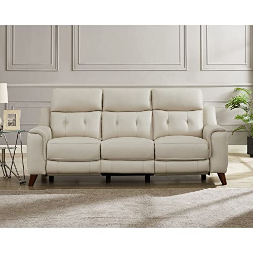 Vanilla Top Grain Leather Power Recline Sofa L804040