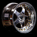 15x8 inch Single Wheel Only 15" Platinum Gold Rivet Rim 4x100/4x114.3 L488558