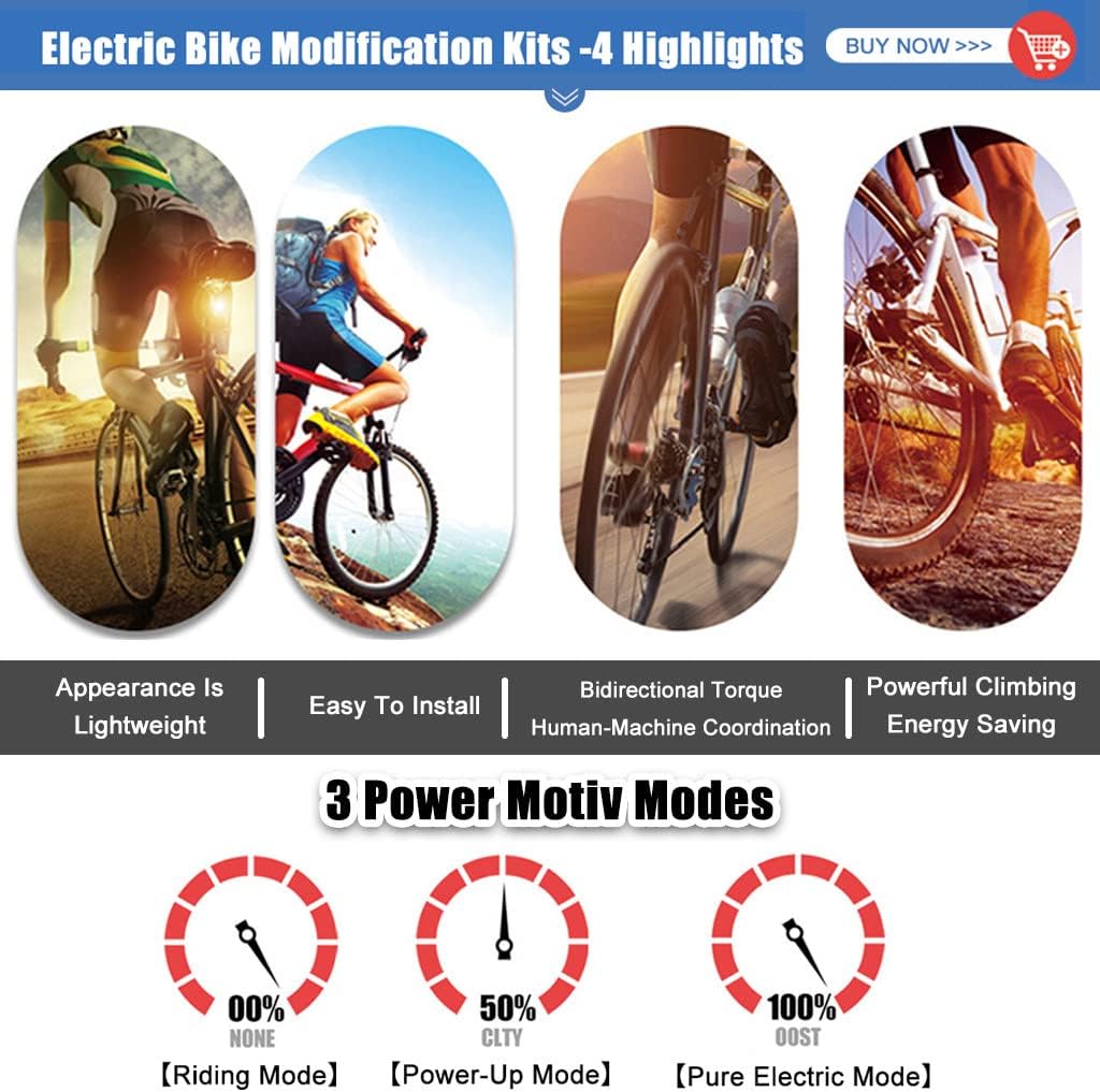Electric Bicycle Conversion Kit 36V/48V 250W/350W/500W Rear Wheel Y9969