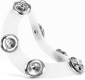 Silicone Single Rows 6 Pair Cymbal Tambourine with Stainless Steel Jingles D83619