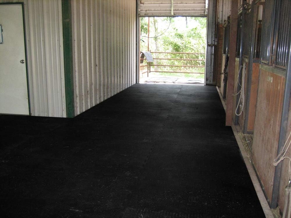 Heavy Duty Rubber Stall Mat 3' x 4' 1/2 Thick Black U18850