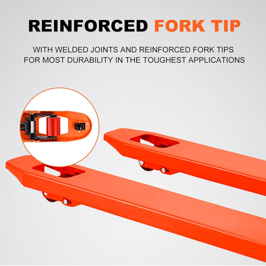 Manual Pallet Jack Lift 5500lbs Capacity, 48”L×27”W Fork Size Q896