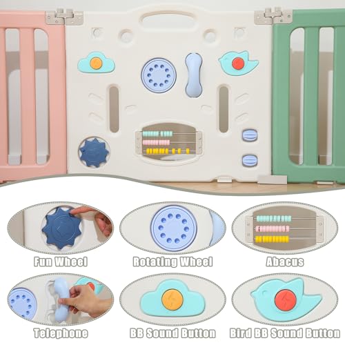 Grey 22 Panels Extra Large Baby Play Pen Z8904