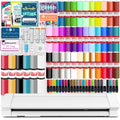 24" Silhouette Cameo 4 PRO with Advanced Blade Pack, 38 Sheets Vinyl, HTV, Pens W417