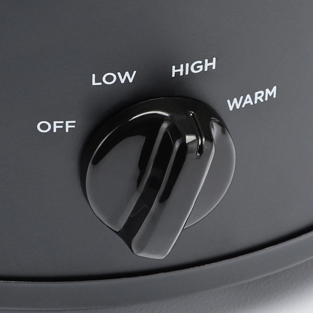 2 QT Matte Black Slow Cooker with Removeable Stoneware Pot B1159
