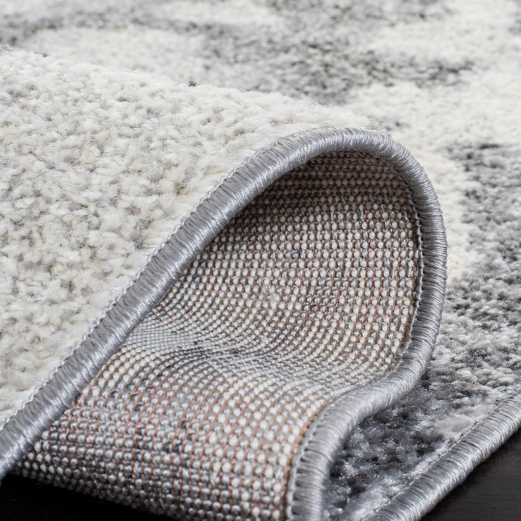 Green & Grey 4' Square Area Rug D895605