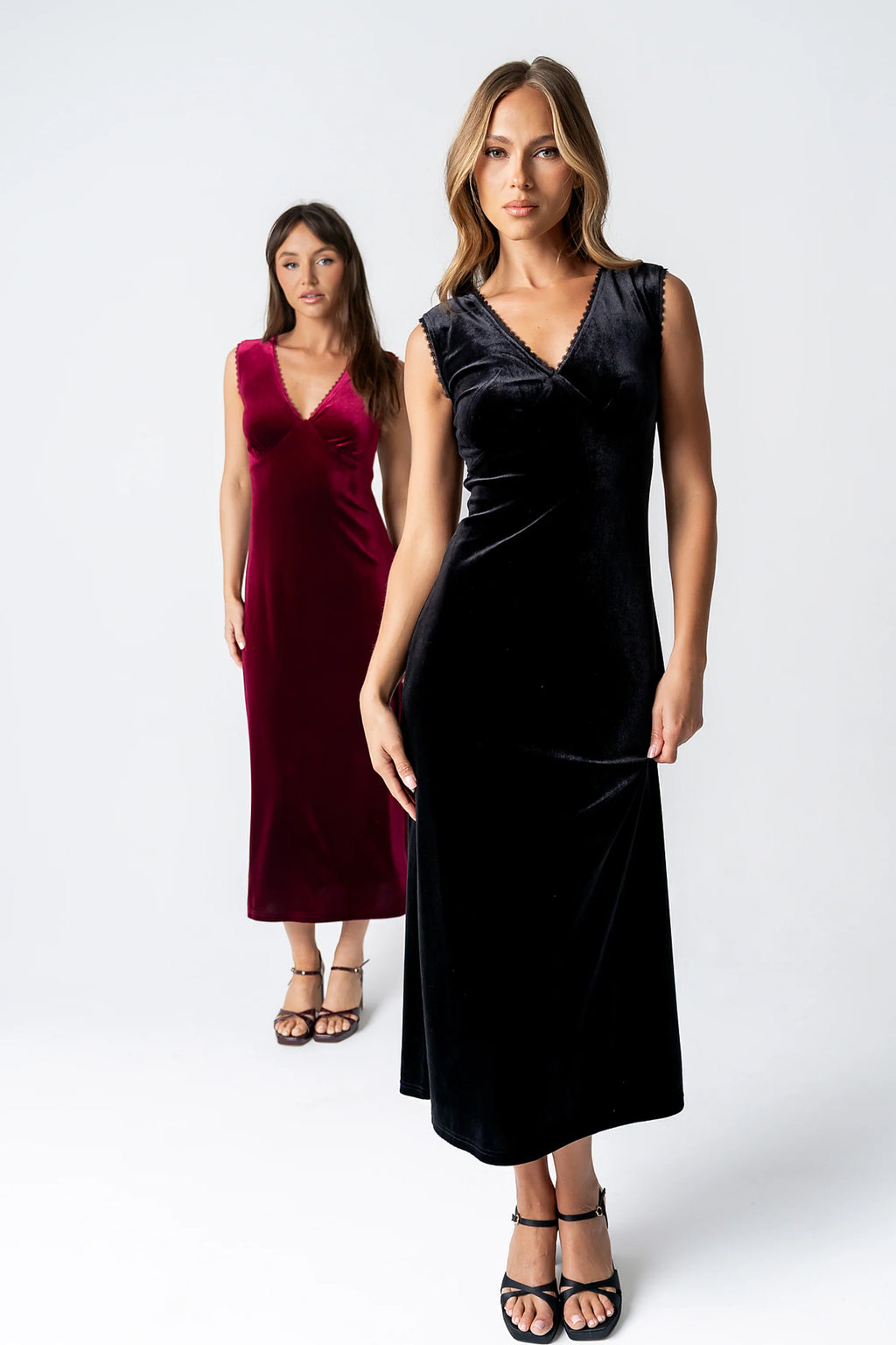 Black Velvet Maxi Dress O29734
