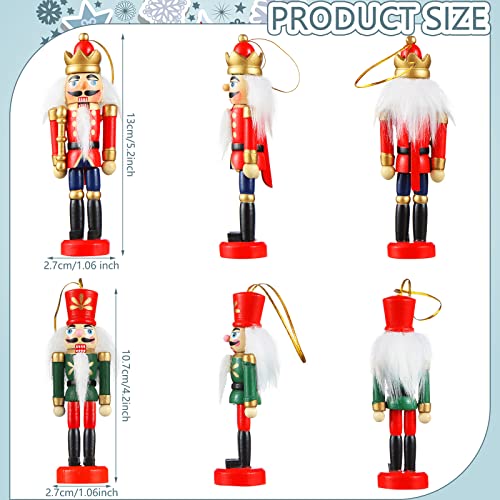 12 Pcs Small Wooden Nutcracker Ornament R60792
