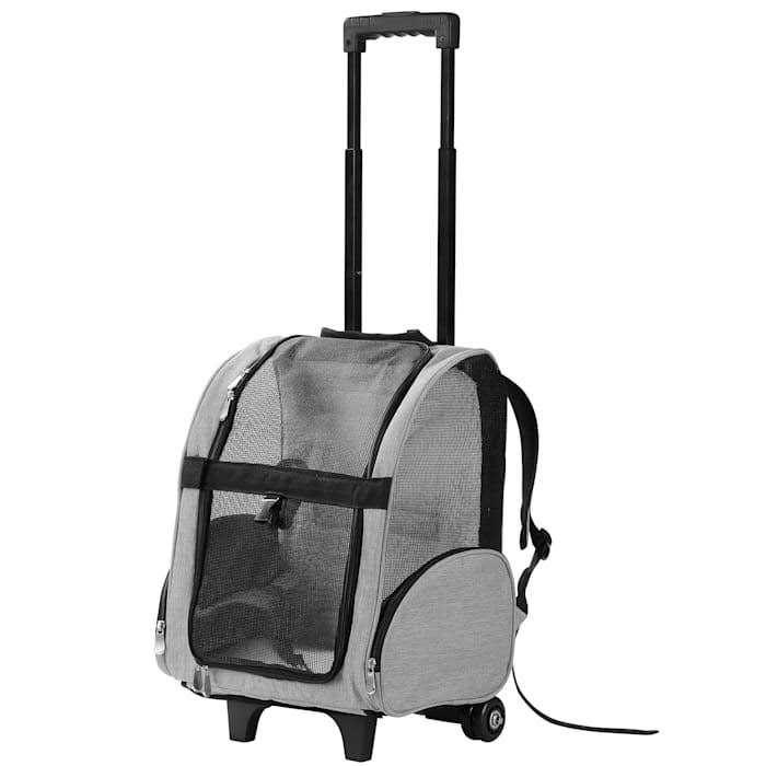 Deluxe Backpack Pet Travel Carrier with Double Wheels O740594