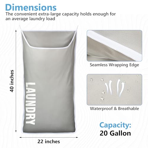XL Hanging Laundry Hamper Bag H144