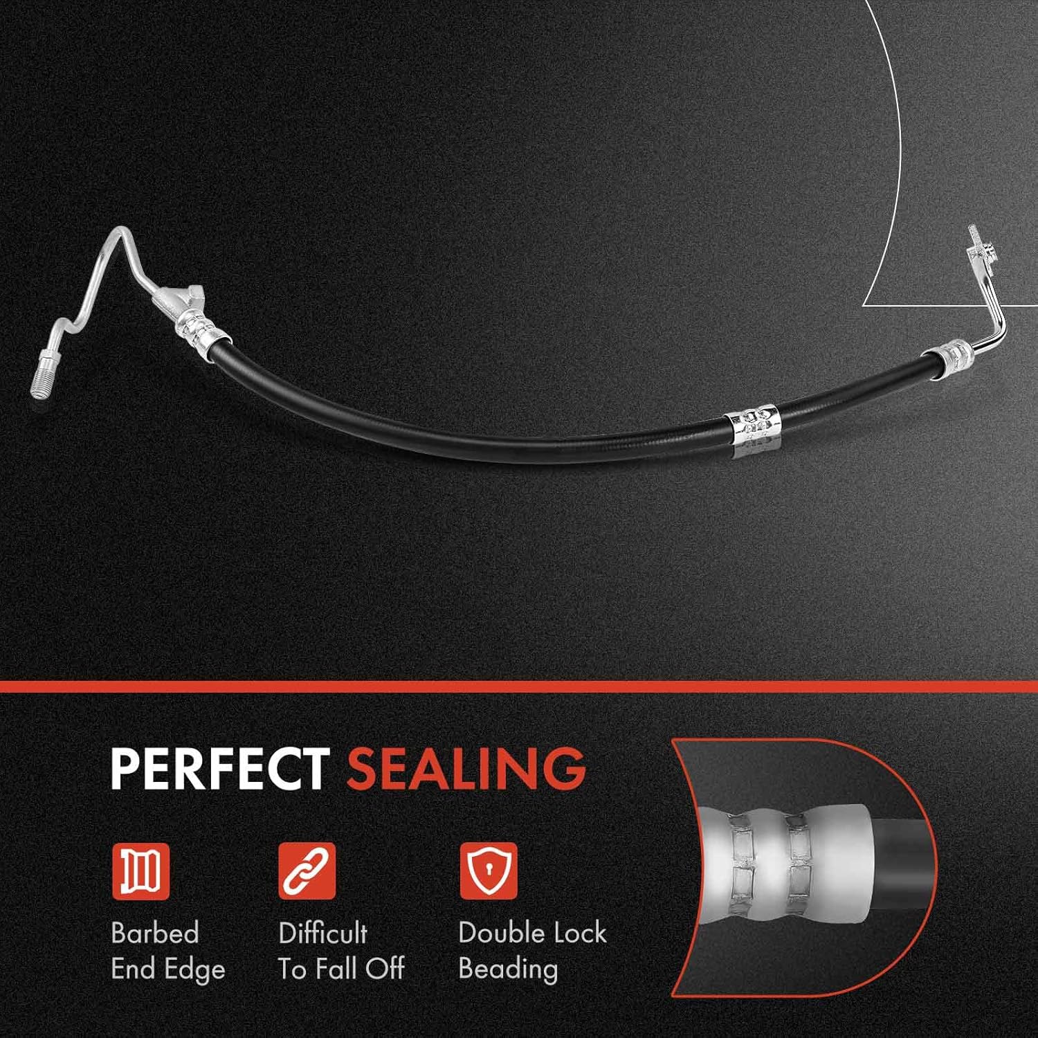 Power Steering Return Hose Line Assembly Compatible with Toyota Highlander 2001-2007, 2.4L 3.0L 3.3L J917