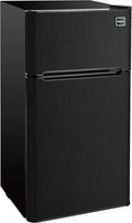 Black Stainless Steel 2 Door Refrigerator Freezer O51541
