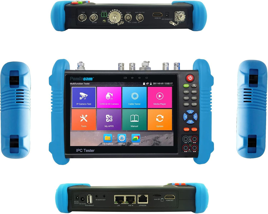 7'' IPS Touch Screen WiFi 4K H.265 HDMI 8MP CVI TVI AHD SDI CVBS Camera Tester Q82964