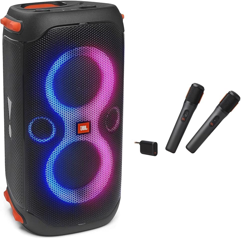 Black Portable Bluetooth Speaker with Built-in Lights K526