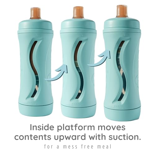 Baby Food Bottle Reusable Silicone Cup (Aqua) Y2566