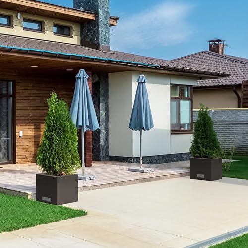 Bronze Square Steel Planter Box K19433