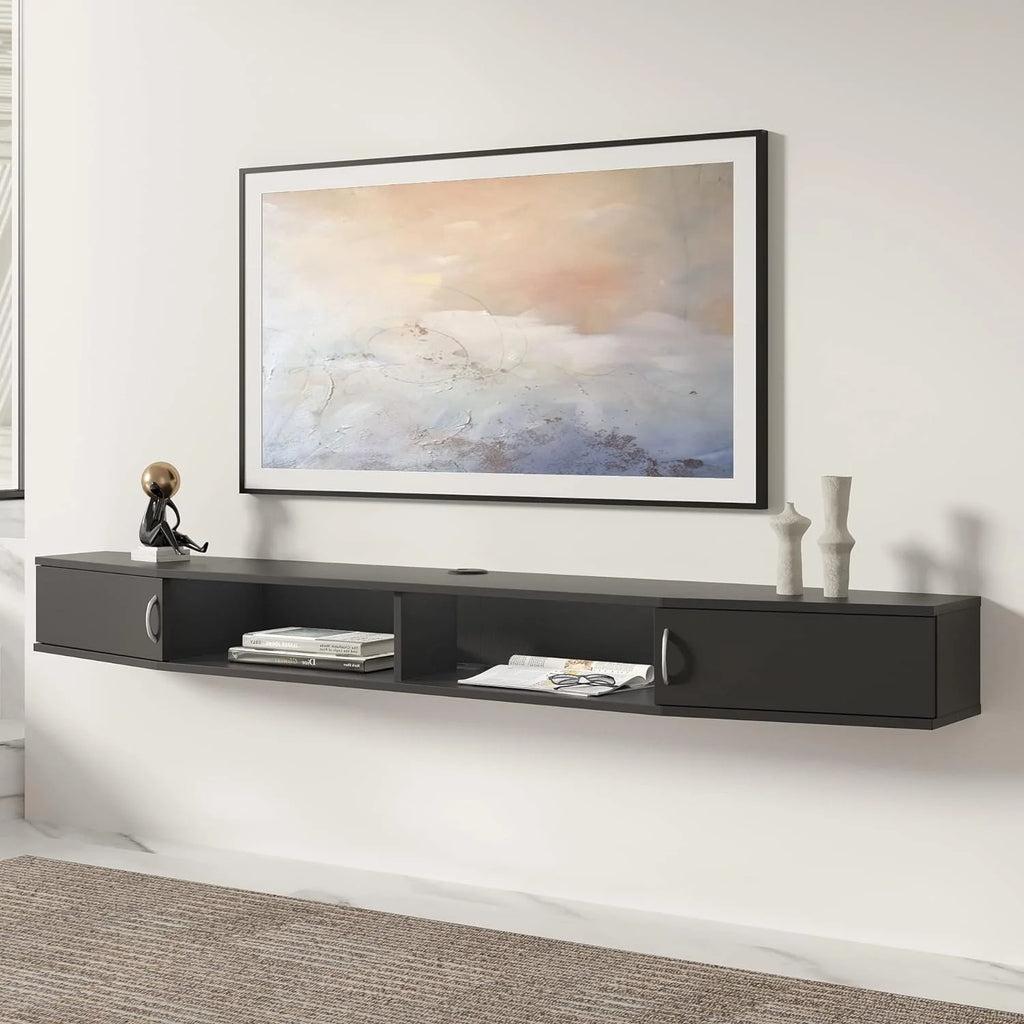 70'' Wall Mounted TV Stand with Cabinet P252