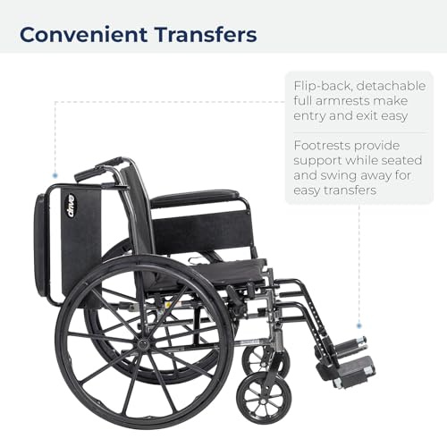 Light Weight Wheelchair with Flip Back Removable Arms, Swing Away Footrests, 20'' Seat F195545