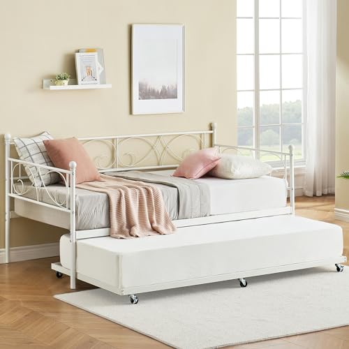 Black Metal Platform Sofa Bed Frame with Metal Slats, Metal Headboard and Footboard Z6633