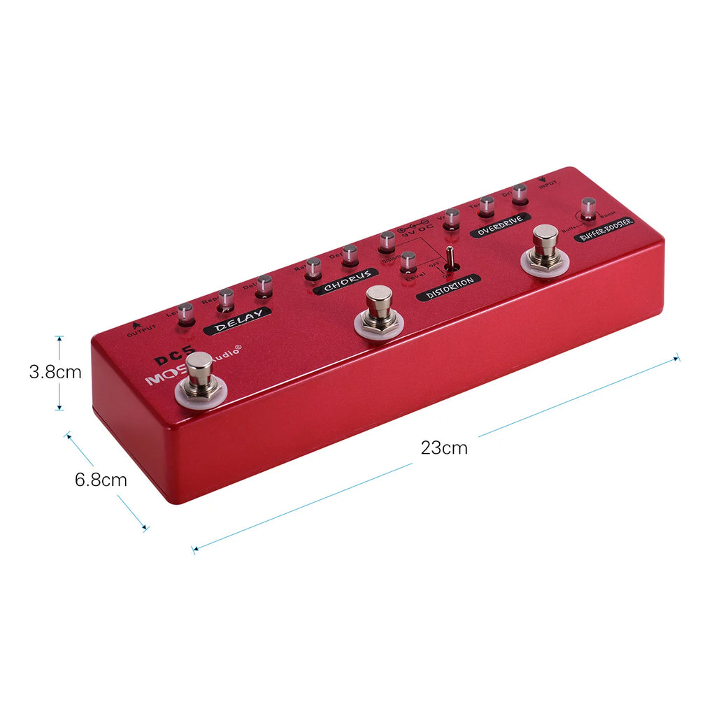 True Bypass Full Metal Shell Guitar Multi-Effects Pedal H310284