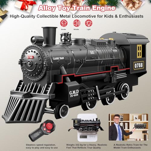 Red Metal Alloy Electric Train Set with Light & Sounds Z4759