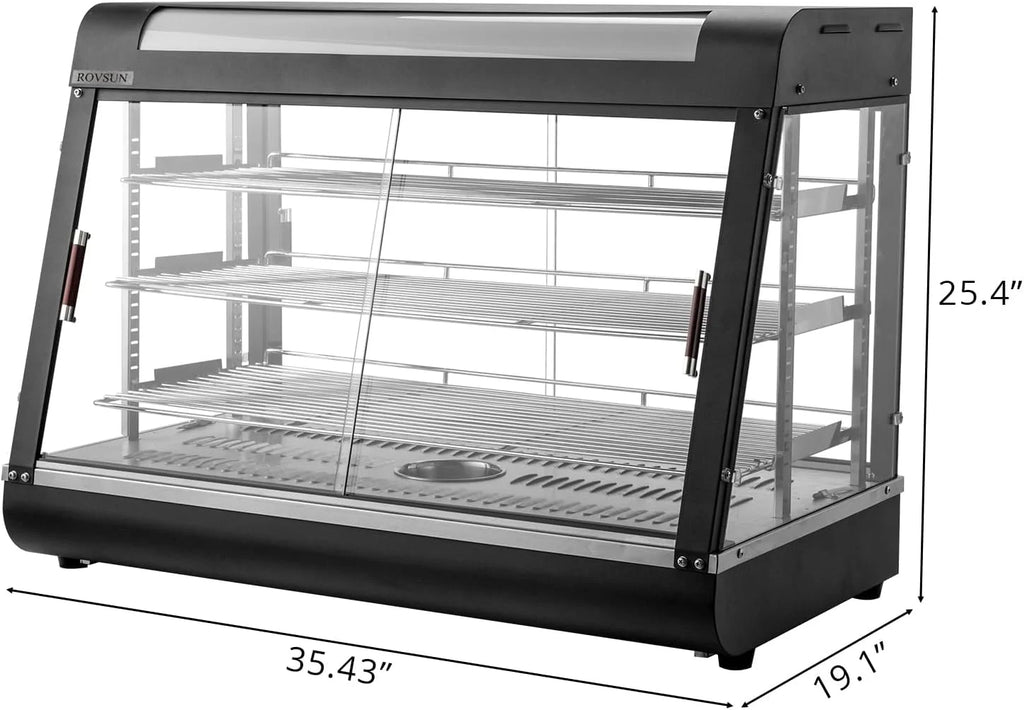 3-Tier Electric Food Warmer with Glass Door B879275
